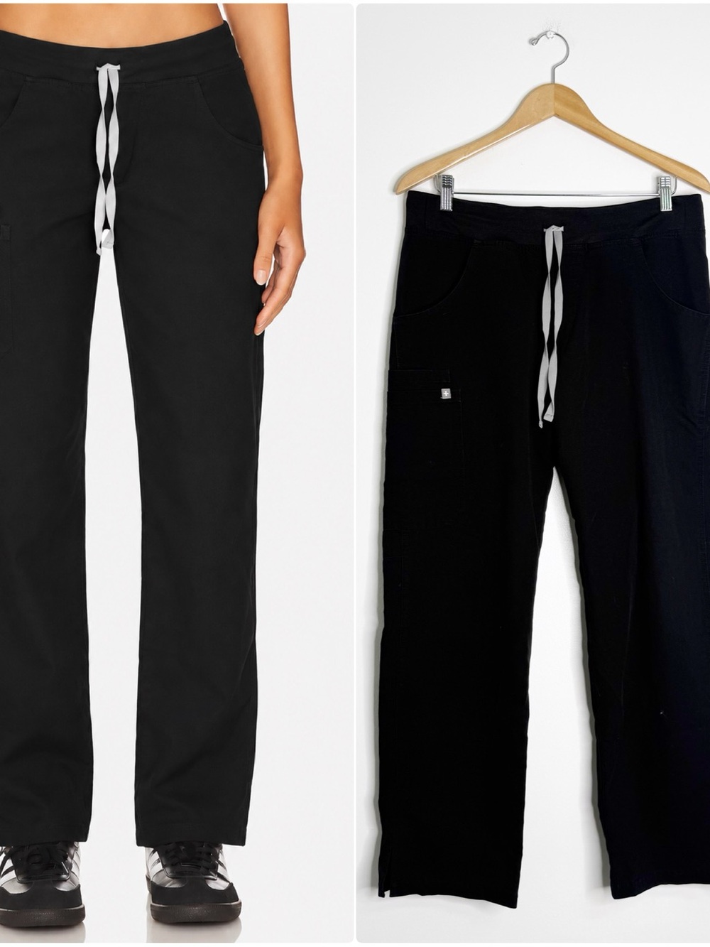 FIGS Kade Scrub Pants Size M Black Straight Leg Technical Collection